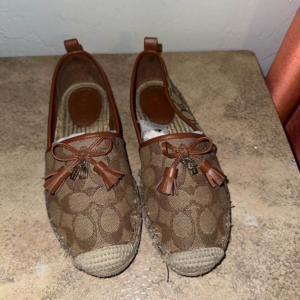 Coach Brown Loafers with Tassel Detail